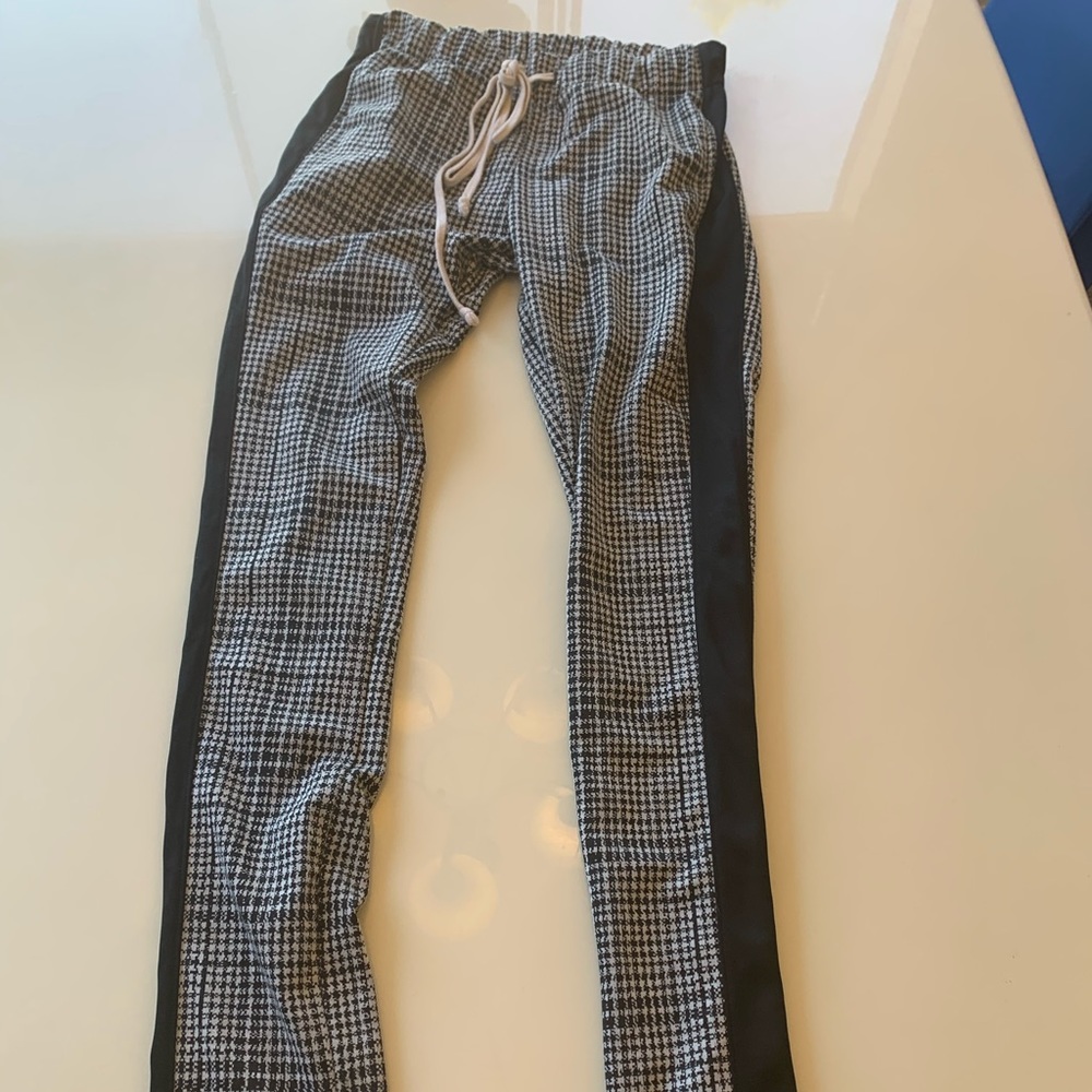 Plaid sweat casual pants
